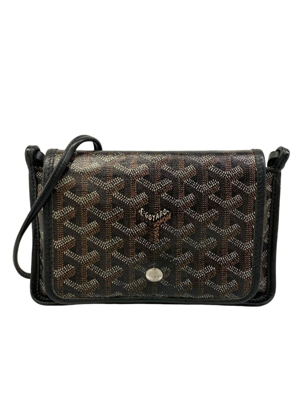 Goyard Shoulder Bag Plumet Black Leather